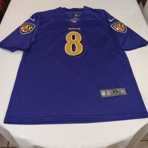 Nike Lamar Jackson #8 Vapor FUSE Jersey Purple Elite Baltimore Ravens Sz XL
